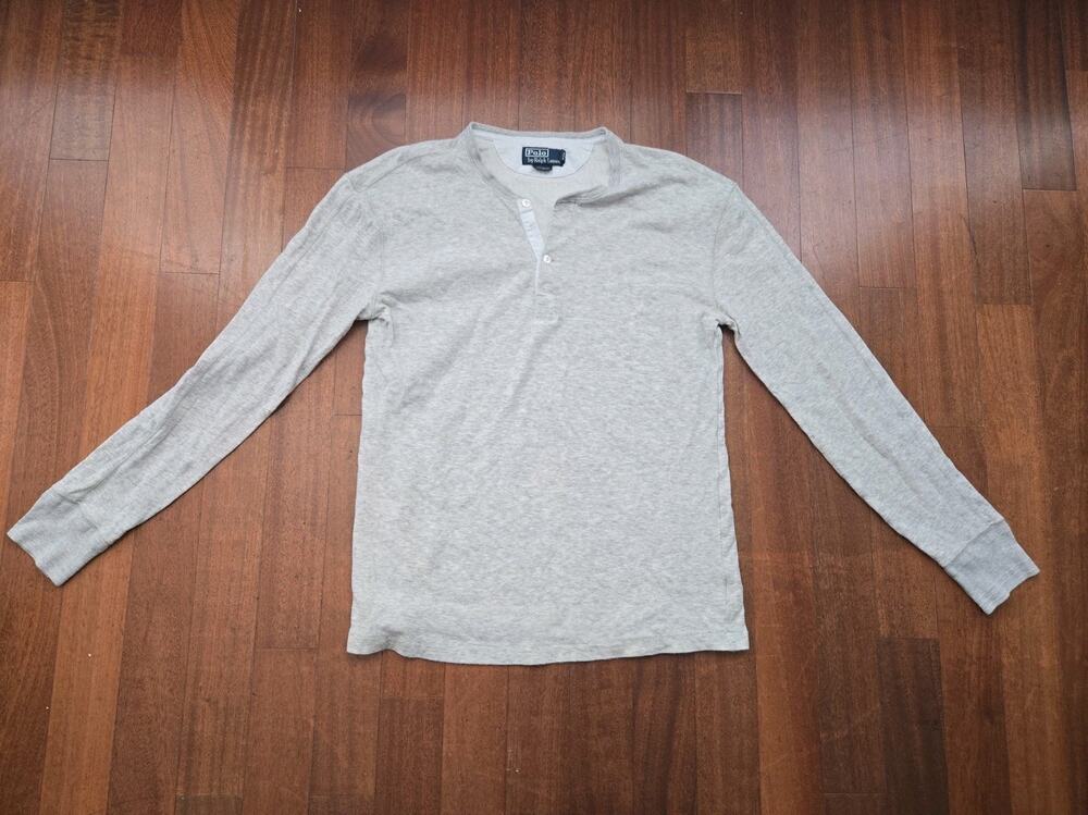 Polo Ralph Lauren Henley T-Shirt Mens Size M Gray Long Sleeve Knit Casual
